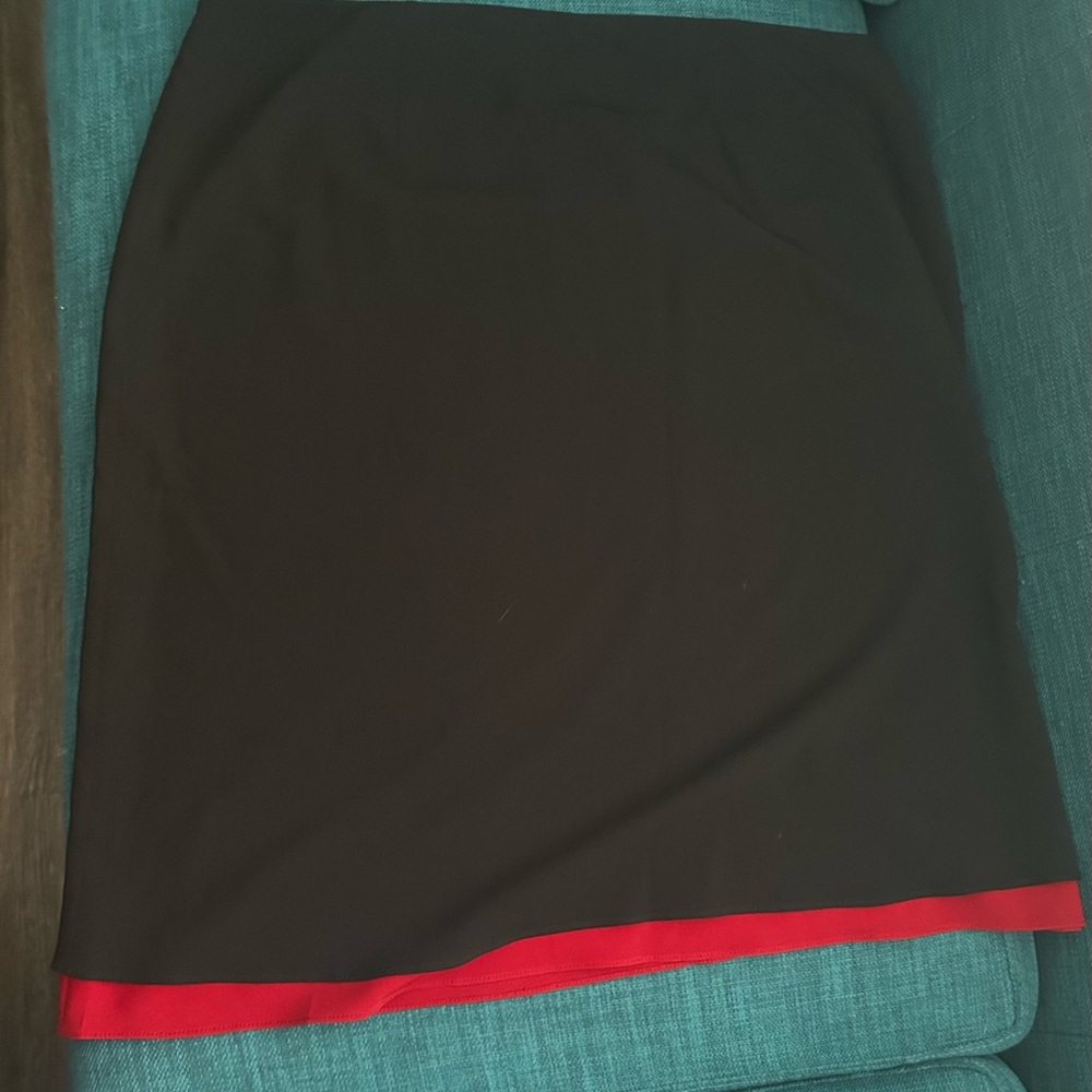 Black skirt with red trim